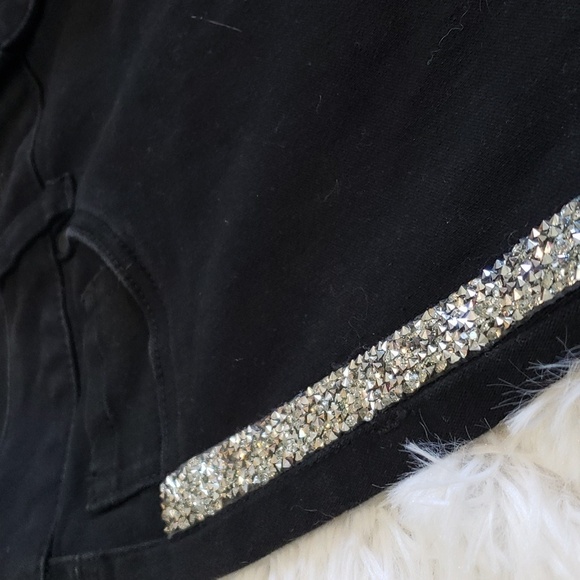 D. Jeans Sparkle/bling stripes black skinny size 8 - Picture 3 of 5